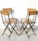 Chaises Pliantes en Cuir, 1980s, Set de 4 2