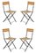 Leather Folding Chairs, 1980s, Set of 4, Image 1