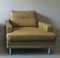 Mid-Century Pistachio Leather Lounge Chair in the style of DUX 1