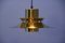 Danish Hanging Lamp in Solid Brass, 1960s 3