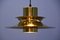 Danish Hanging Lamp in Solid Brass, 1960s 6