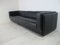 Large Modernist Vintage Black Leather Sofa, 1970s 7