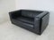 Vintage Black Leather Sofa, 1970s 4