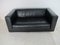 Vintage Black Leather Sofa, 1970s 3