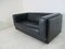 Vintage Black Leather Sofa, 1970s, Image 1