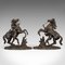 Antike Französische Marly Pferde in Bronze nach Coustou, 2er Set 1