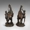 Antike Französische Marly Pferde in Bronze nach Coustou, 2er Set 7