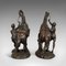 Chevaux Marly Antiques en Bronze, France, Set de 2 7