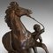 Antike Französische Marly Pferde in Bronze nach Coustou, 2er Set 11