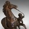 Antique French Marly Horses in Bronze after Coustou, Set of 2 11