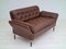 Danish Brown Leather Sofa, 1970s 6