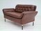 Danish Brown Leather Sofa, 1970s 14