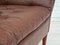 Danish Brown Leather Sofa, 1970s 13