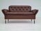 Danish Brown Leather Sofa, 1970s, Image 1