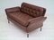 Danish Brown Leather Sofa, 1970s 4