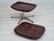 Swivel Armchair and Stool by H. W. Klein for Bramin, 1970s, Set of 2, Image 10