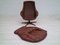 Swivel Armchair and Stool by H. W. Klein for Bramin, 1970s, Set of 2, Image 8