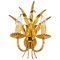 Sconce in Gilt Metal and Wheat Pattern, France, 1970s 1