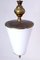 Lámpara colgante italiana Mid-Century de opalina, Imagen 4