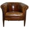 Vintage Dutch Cognac Leather Club Chair 1