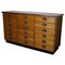 Vintage French Beech Apothecary Cabinet, 1950s, Image 1
