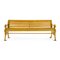 Banc en Bois Patiné Jaune Coulé 2