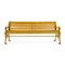 Wooden Bench in Cast Yellow Patina 2