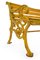 Wooden Bench in Cast Yellow Patina 6