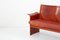 Sofá de dos plazas y silla de cuero coñac oscuro de Tito Agnoli para Matteo Grasse, Italy. Juego de 2, Imagen 12