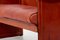 Sofá de dos plazas y silla de cuero coñac oscuro de Tito Agnoli para Matteo Grasse, Italy. Juego de 2, Imagen 16