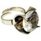 Silberner Vintage Ring aus geschliffenem Kristallstein von Matti J Hyvärinen, Finnland, 1970er 1