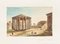 Desconocido, Temple of Vesta, aguafuerte original Hand Aquarel, siglo XIX, Imagen 1