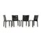 Cab Chairs in Black Leather by Mario Bellini for Cassina, 1970s, Set of 4 7