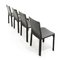 Cab Chairs in Black Leather by Mario Bellini for Cassina, 1970s, Set of 4, Image 6