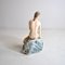 Kleine Statue aus Keramik der Kleinen Meerjungfrau auf dem Felsen von Bertetti Torino 8