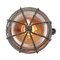 Gray Cast Aluminum Vintage Industrial Clear Glass Cage Lamp, Image 3