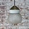 Lampe à Suspension Vintage en Laiton et Porcelaine Blanche 6