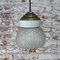 White Porcelain Frosted Glass Vintage Brass Pendant Light 6