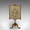 Antique Walnut Adjustable Fire Screen, Image 1