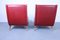 Mid-Century Red Vinyl Lounge Chairs, Set of 2 2