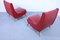 Mid-Century Red Vinyl Lounge Chairs, Set of 2 3