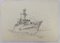 David Hawker, War Ship ink Painting, 1980s, Image 7