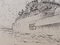 Peinture à l'encre David Hawker, War Ship, 1980s 4
