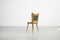 Italian Wooden Dining Chairs with Green Upholstery, 1950, Set of 6 4