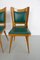 Italian Wooden Dining Chairs with Green Upholstery, 1950, Set of 6 19