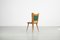 Italian Wooden Dining Chairs with Green Upholstery, 1950, Set of 6, Image 4