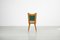 Sedie da pranzo in legno con rivestimento verde, Italia, anni '50, set di 6, Immagine 9