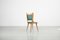 Italian Wooden Dining Chairs with Green Upholstery, 1950, Set of 6 3