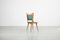 Italian Wooden Dining Chairs with Green Upholstery, 1950, Set of 6 3