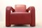 Italian Red Leather Armchairs from Marinelli, Italy, Set of 2 5